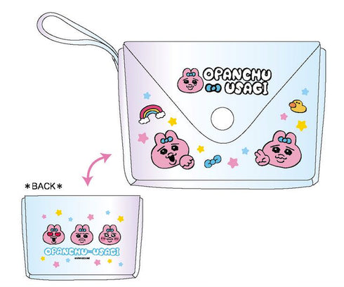 『おぱんちゅうさぎ』オーロラミニポーチ フェイス